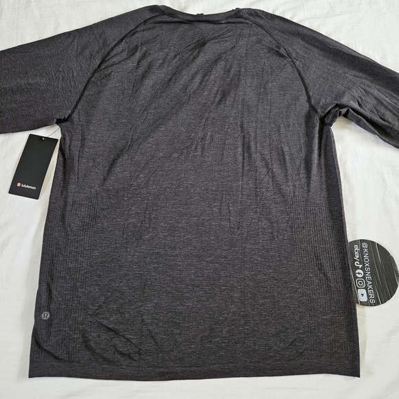 Lululemon Metal Vent Tech Long Sleeve 2.0 DCO/BLK Grey Black Men's Size XXLarge - Picture 4 of 7